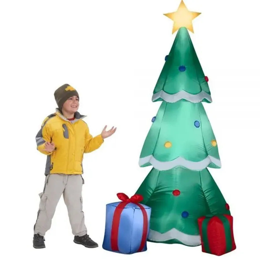 Christmas - 6 5 Ft Led Airblown Inflatable Lighted Christmas Tree