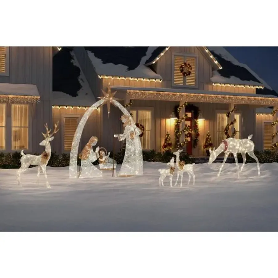 Christmas-10 Ft Led Giant Nativity Scene