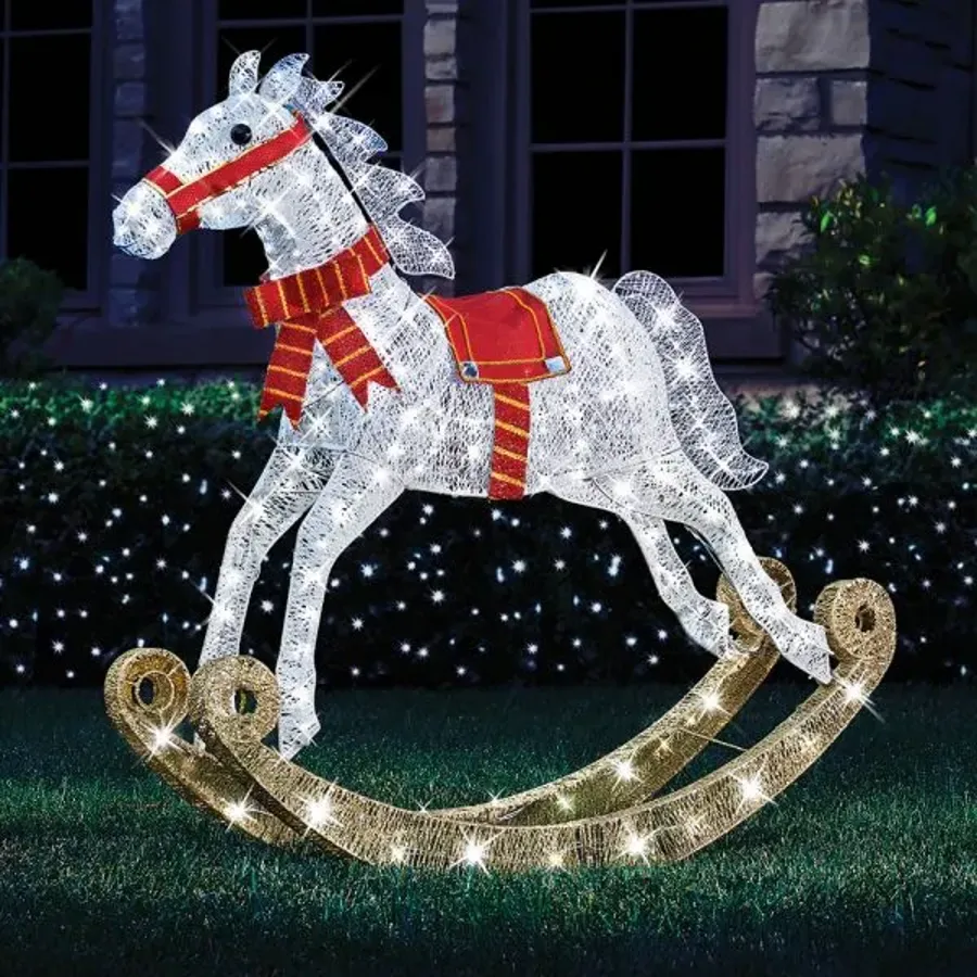 Christmas - The 4 Twinkling Rocking Horse