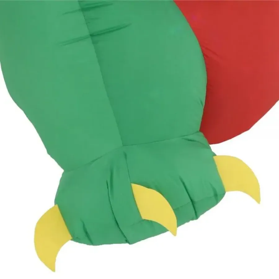 9 Ft Animated Inflatable Kaleidoscope Dragon With Santa Hat