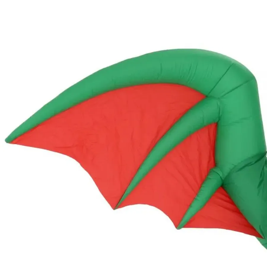 9 Ft Animated Inflatable Kaleidoscope Dragon With Santa Hat