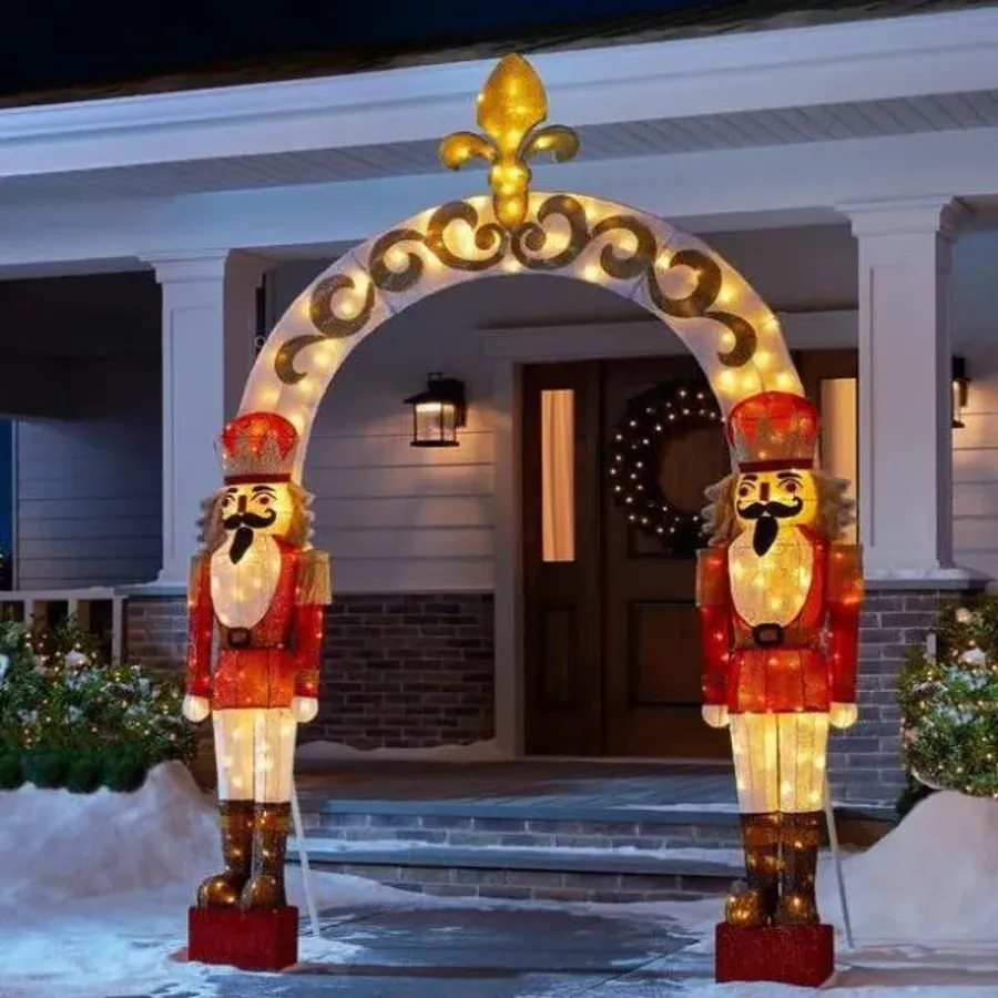 Christmas-9 Ft Warm White Led Nutcracker