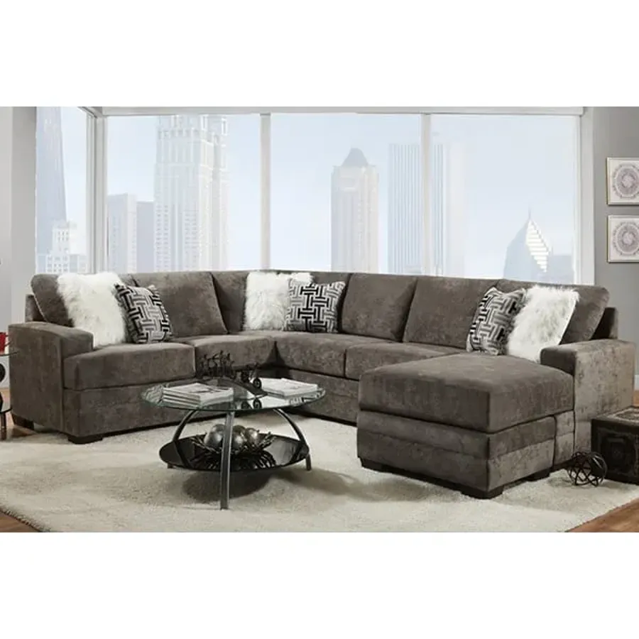 Dark Gray 125" Wide Reversible Sectional