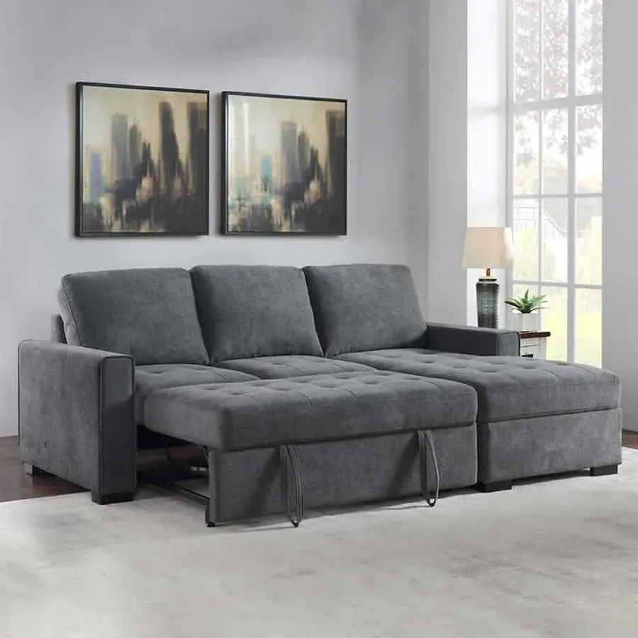 Sleeper Sofa with Storage Chaise