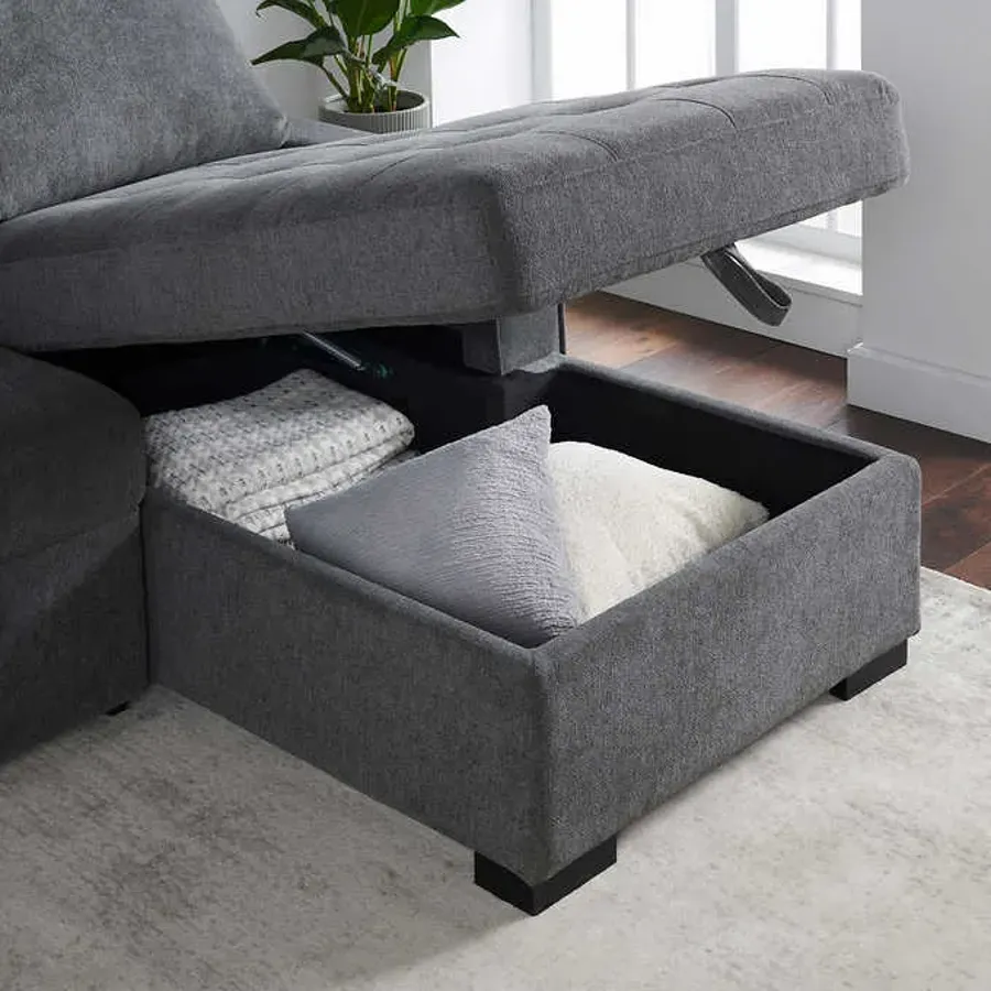 Sleeper Sofa with Storage Chaise