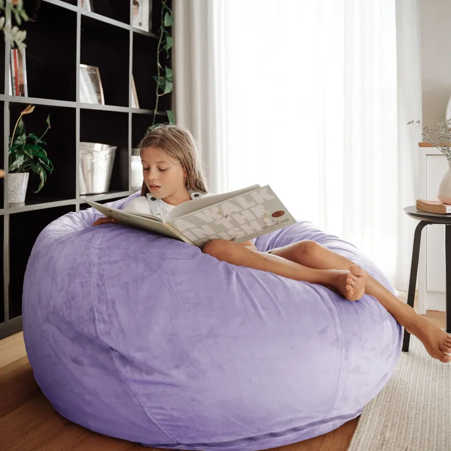 Fur Bean Bag - Lilac