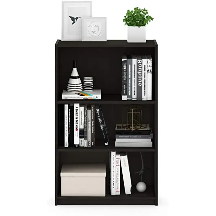 Simple Home 3-Tier Adjustable Shelf Bookcase | White