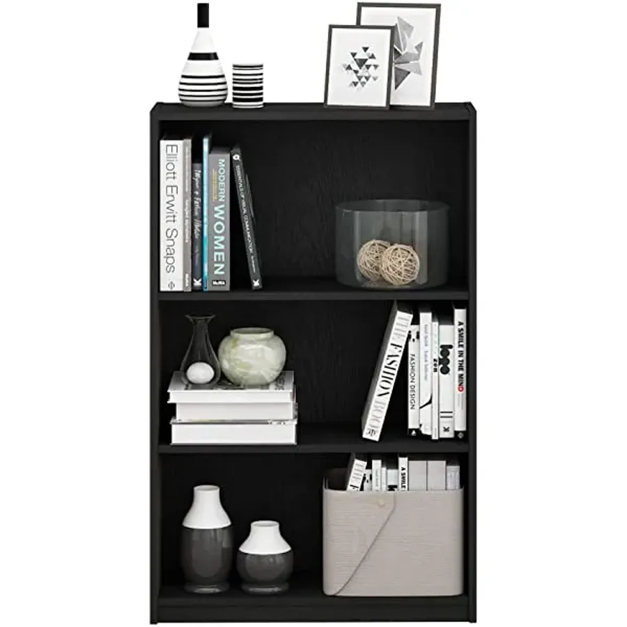 Simple Home 3-Tier Adjustable Shelf Bookcase | White