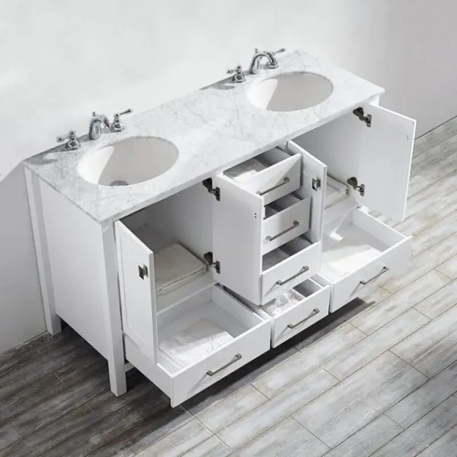 60-inch Double Bathroom Vanity Set