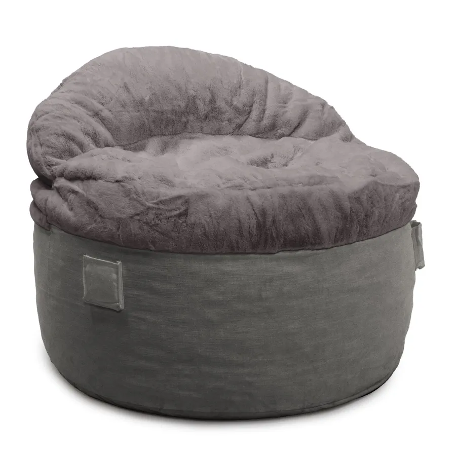 Adult Bean Bag Chair - Queen - Bunny Fur