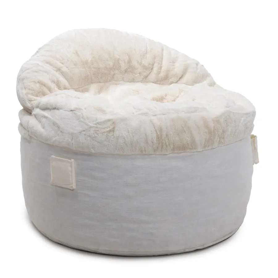 Adult Bean Bag Chair - Queen - Bunny Fur