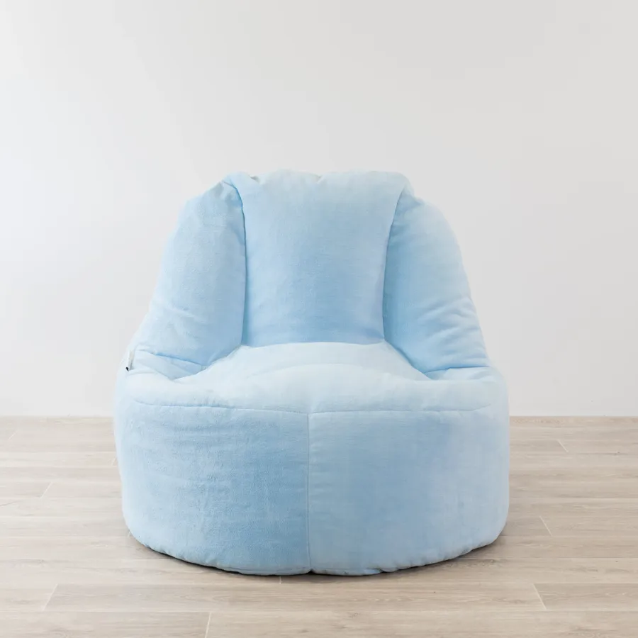 Fur Lounger Bean Bag Chair - Sky Blue