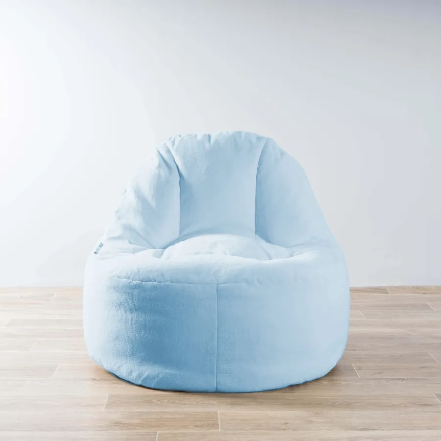 Fur Lounger Bean Bag Chair - Sky Blue