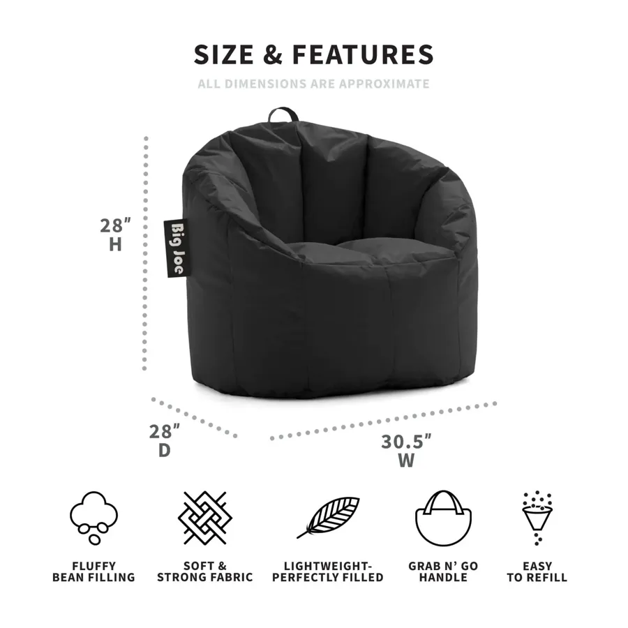 Beanbag Chair Stretch Limo Black