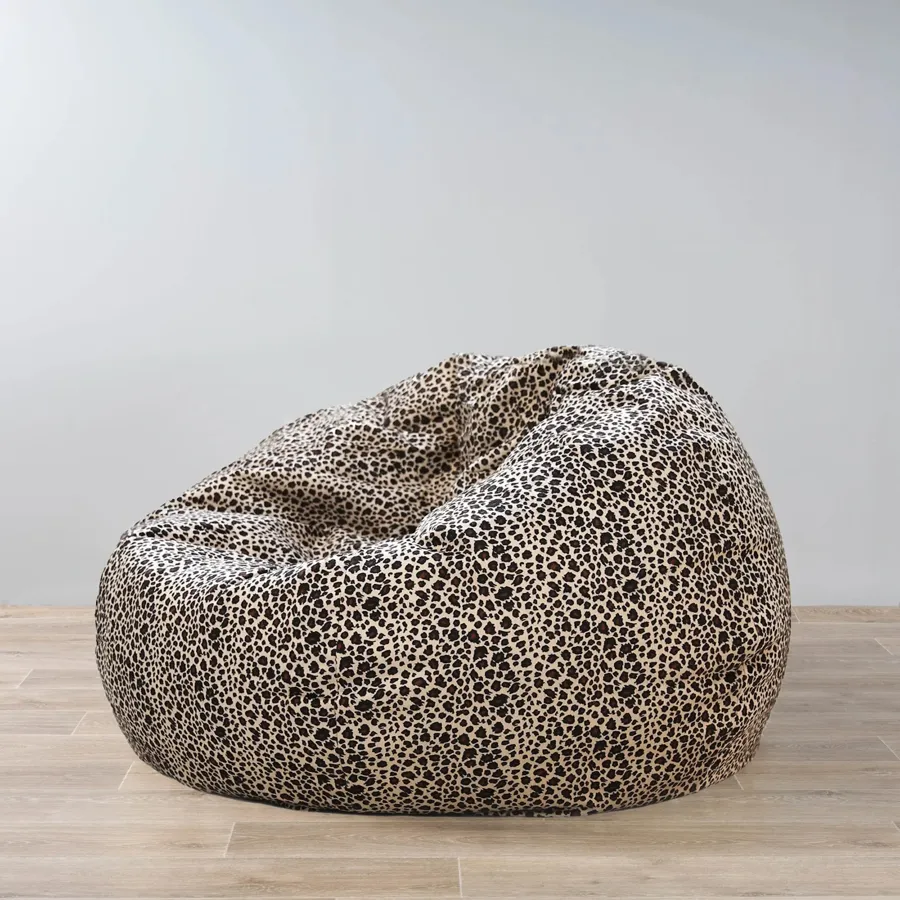 Pierre Fur Bean Bag - Leopard Print