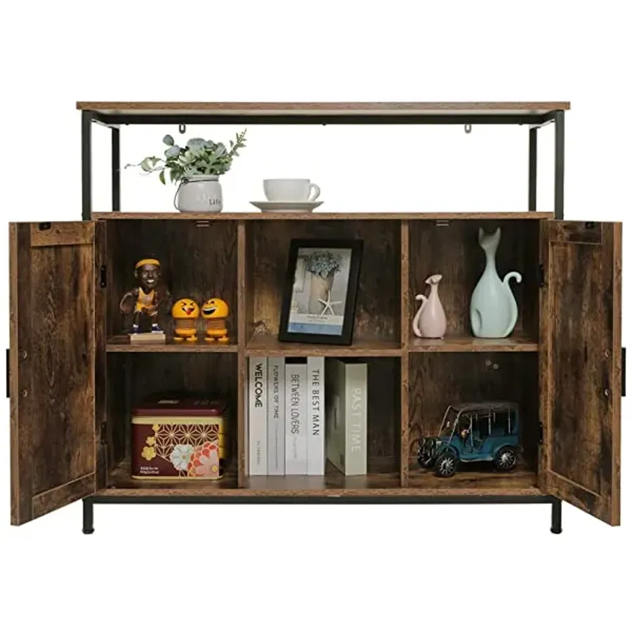 2 Doors | Kitchen Free Standing Cabinet - Rustic Brown