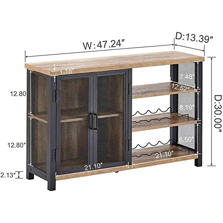 Industrial Bar Cabinet | Wine Cabinet