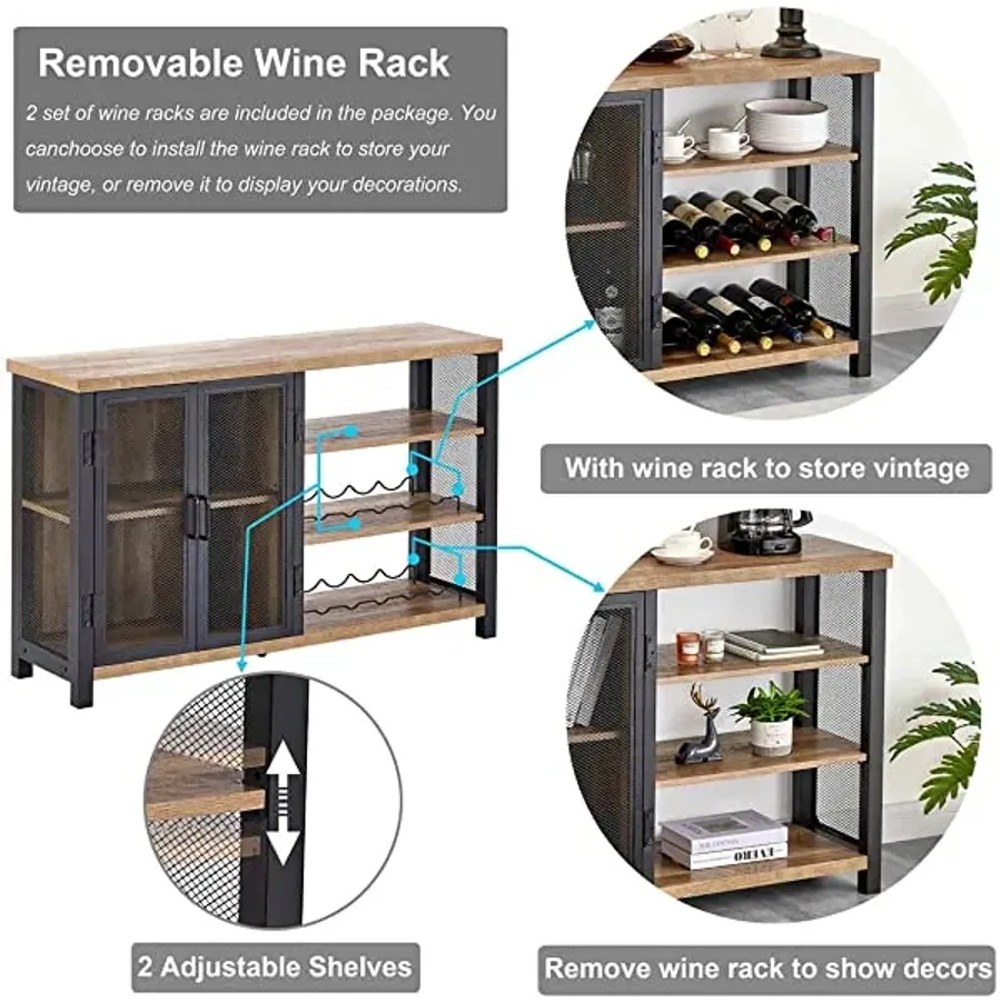 Industrial Bar Cabinet | Wine Cabinet