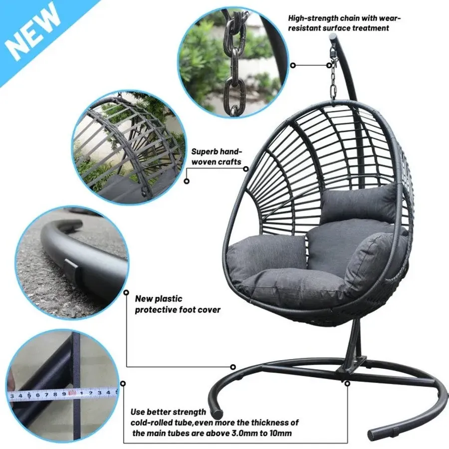 Swing Egg Chair With Stand Rain Cover Included