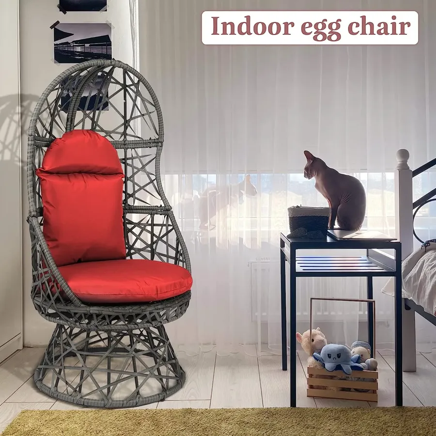 Hanging Chair with Cushion and Pillow