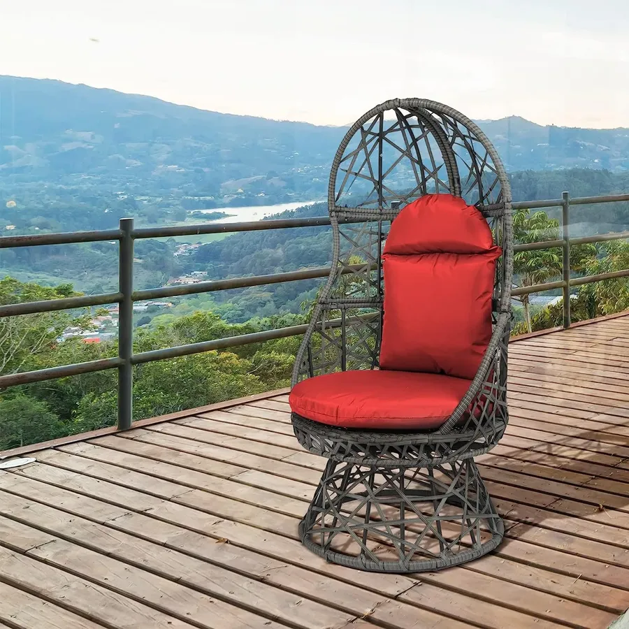 Hanging Chair with Cushion and Pillow