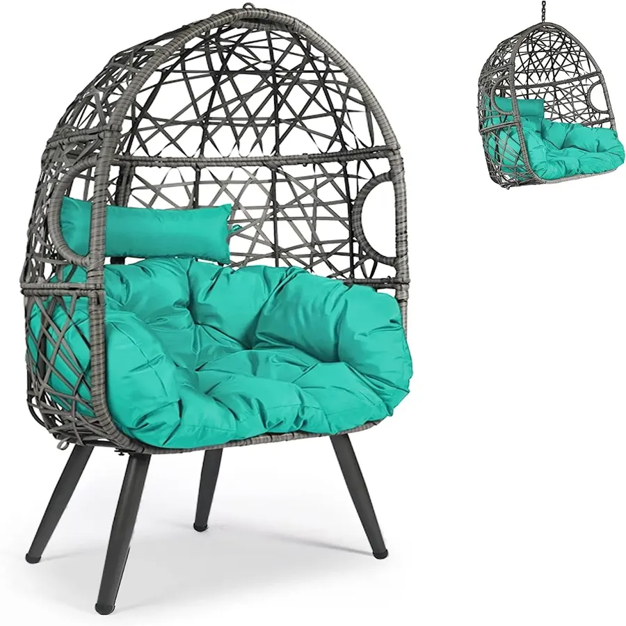 Hanging Chair with Cushion and Pillow