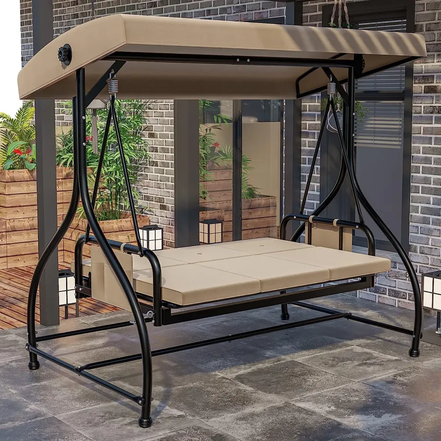 Outdoor Patio Swing Chair - 3 Person Porch Swing