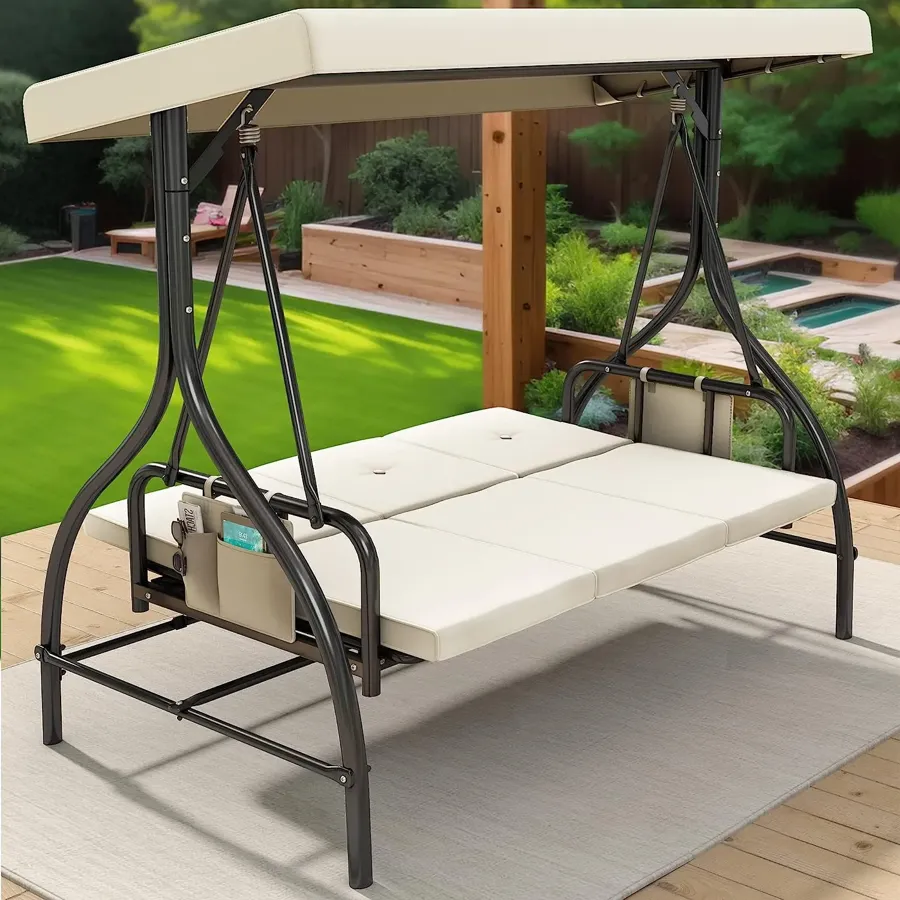 Outdoor Patio Swing Chair - 3 Person Porch Swing