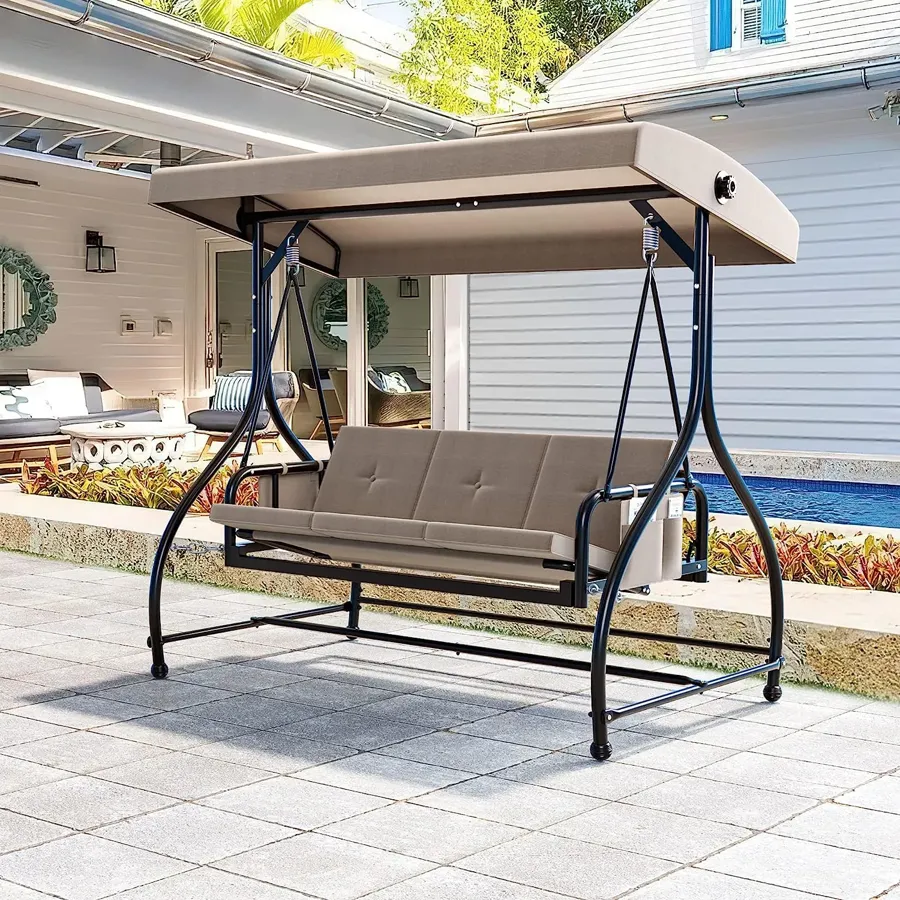 Outdoor Patio Swing Chair - 3 Person Porch Swing