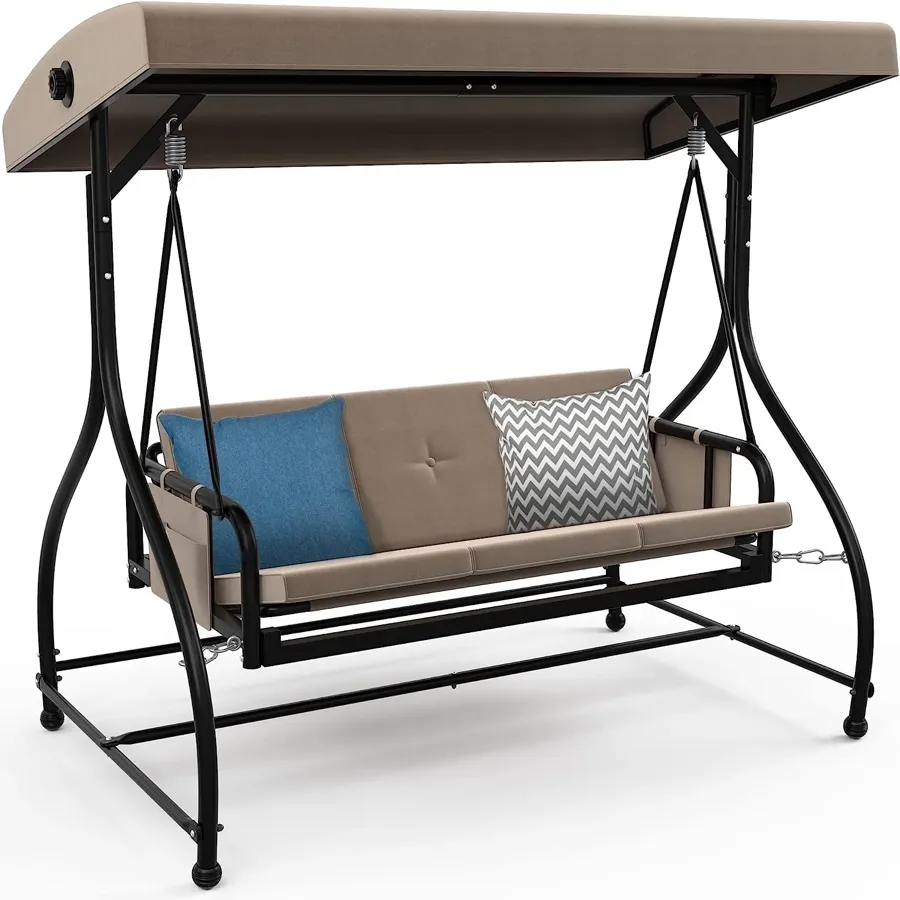 Outdoor Patio Swing Chair - 3 Person Porch Swing