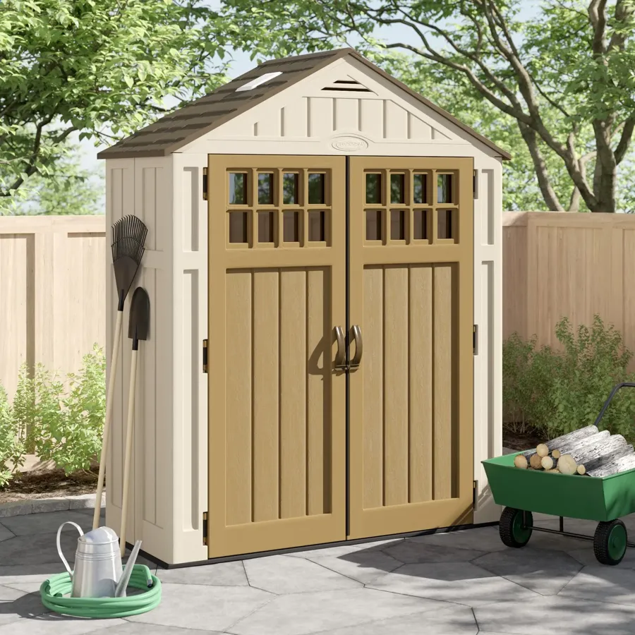 Everett Outdoor 6 ft. W x 3 ft. D Plastic Storage Shed