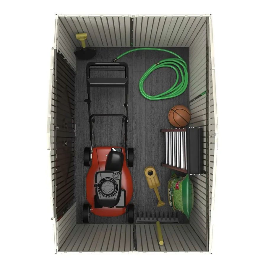 7 ft. W x 4 ft. 7 in. D Plastic Storage Shed