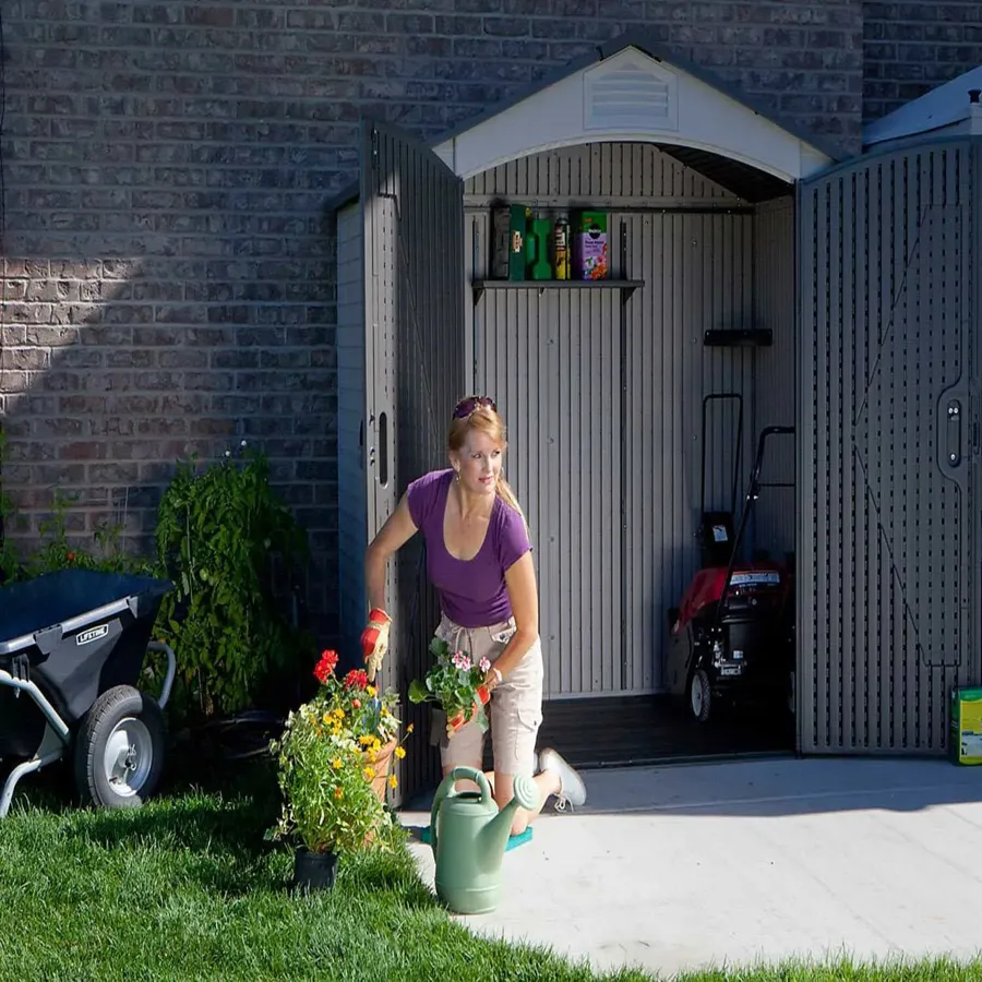 7 ft. W x 4 ft. 7 in. D Plastic Storage Shed