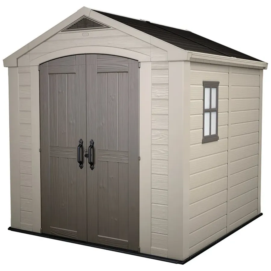 8 ft. W x 8 ft. D Plastic Storage Shed