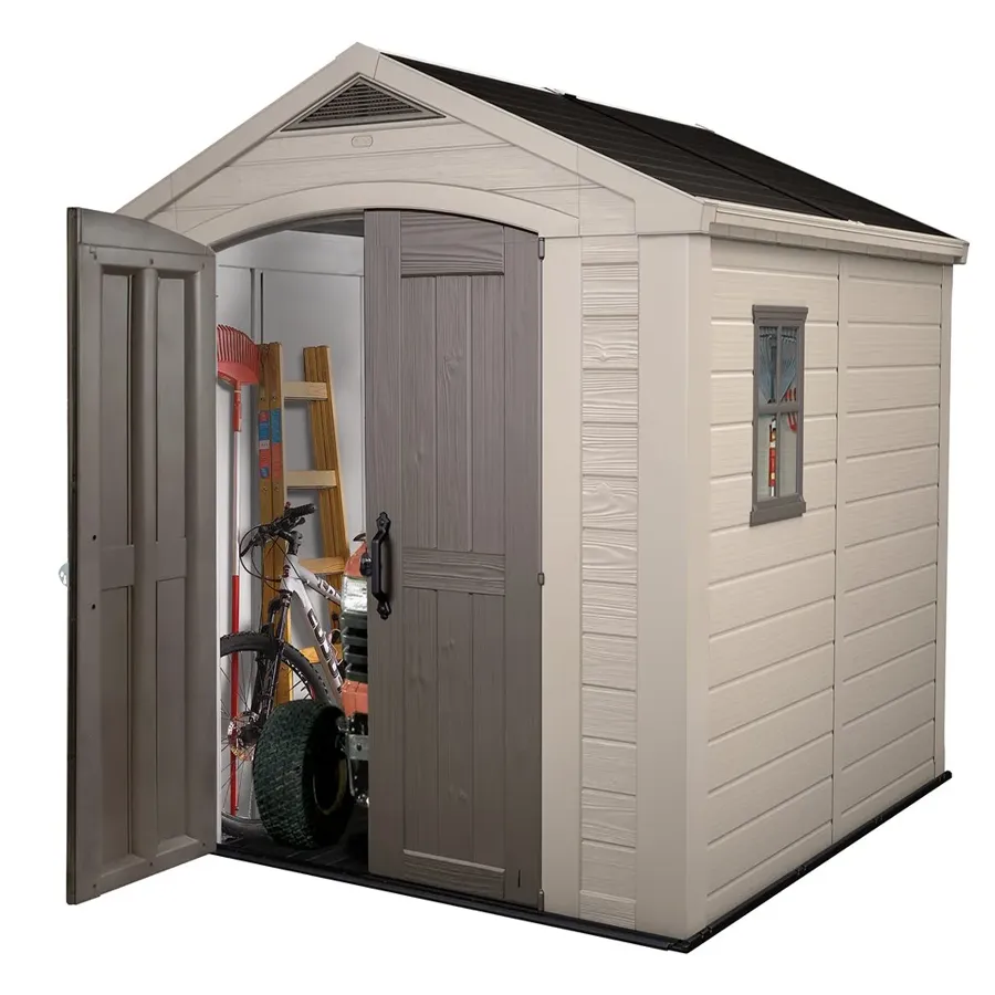 8 ft. W x 8 ft. D Plastic Storage Shed