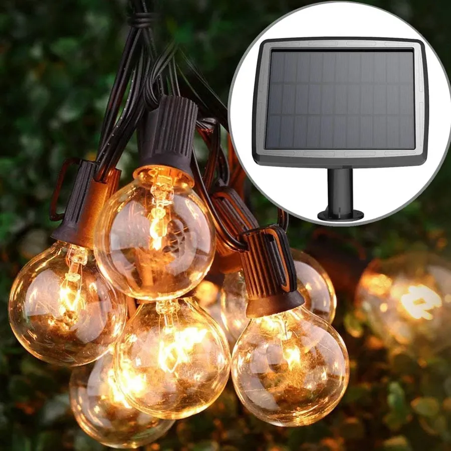 Solar Powered LED Outdoor String Lights