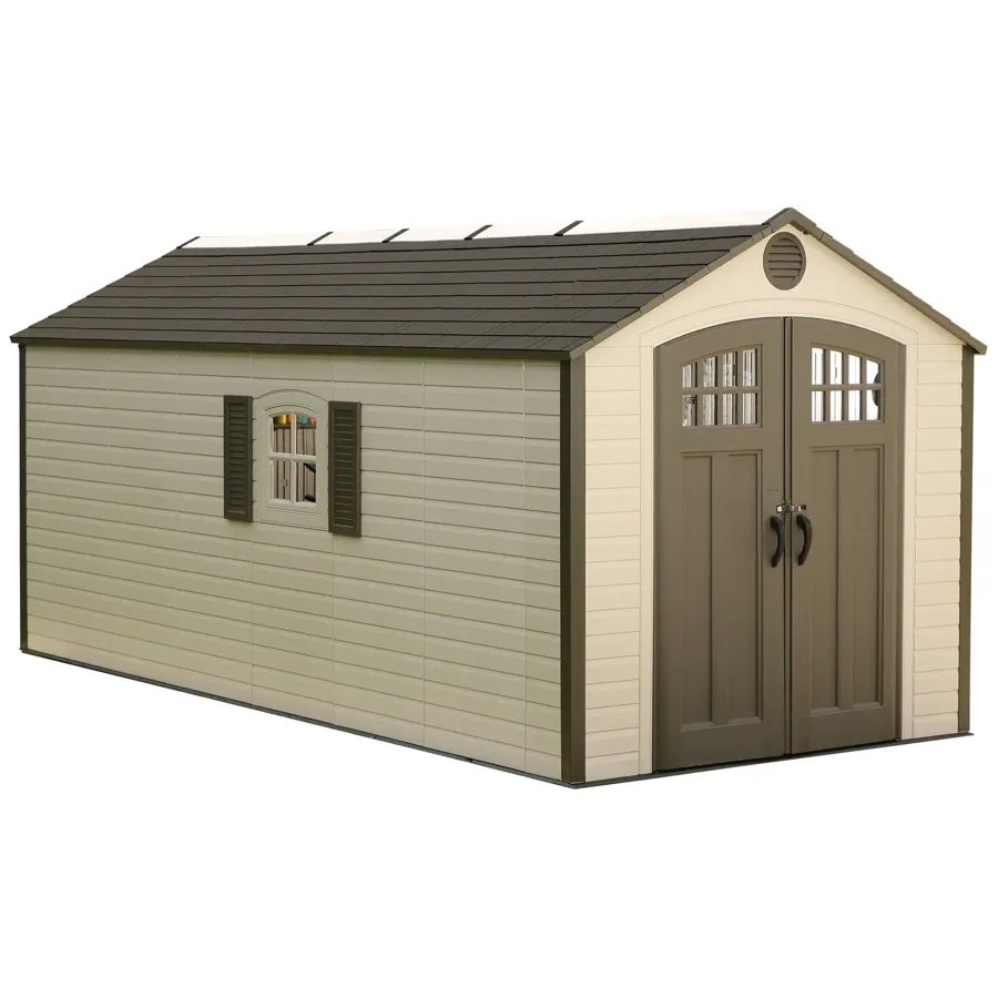 8 ft. W x 17.5 ft. D Plastic Storage Shed