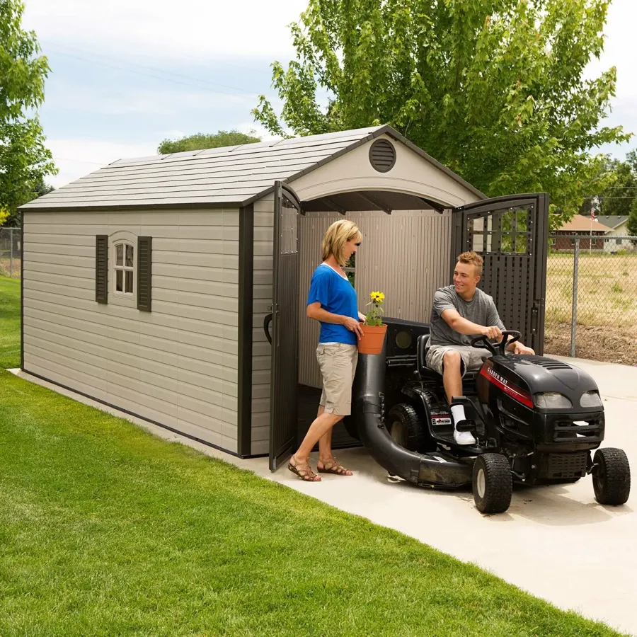 8 ft. W x 17.5 ft. D Plastic Storage Shed